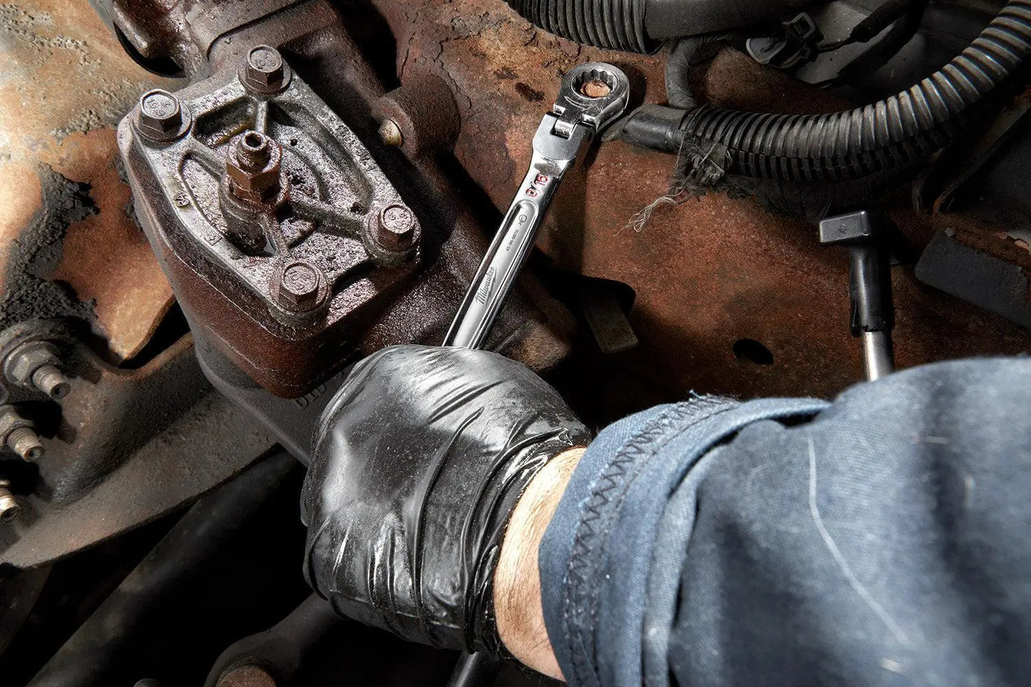 Milwaukee 48-22-9413 - 15pc SAE Flex Head Ratcheting Combination Wrench Set - Wise Line Tools