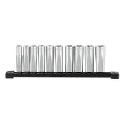 Milwaukee 48-22-9505 - 10pc 3/8 in. Metric Deep Well Sockets with FOUR FLAT™ Sides - Wise Line Tools