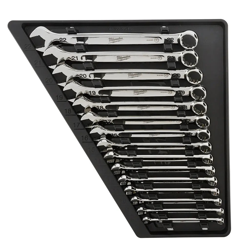 Milwaukee 48-22-9515 - 15-Piece Combination Wrench Set - Metric - Wise Line Tools