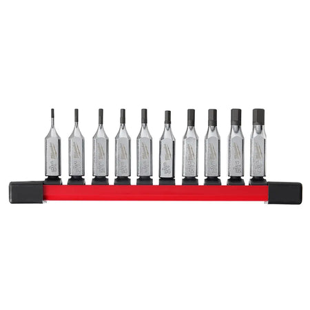 Milwaukee 48-22-9540 - 10pc 1/4" Drive Hex Bit Socket Set - SAE - Wise Line Tools