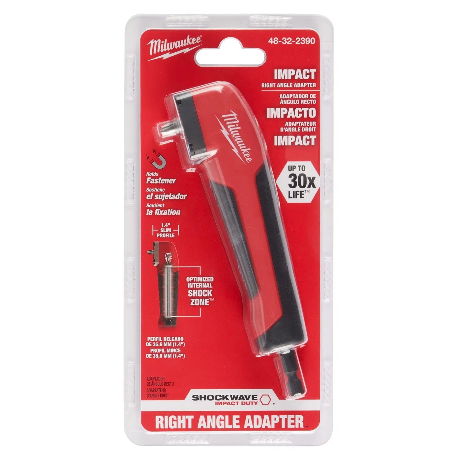 Milwaukee 48-32-2390 - SHOCKWAVE™ Right Angle Adapter - Wise Line Tools