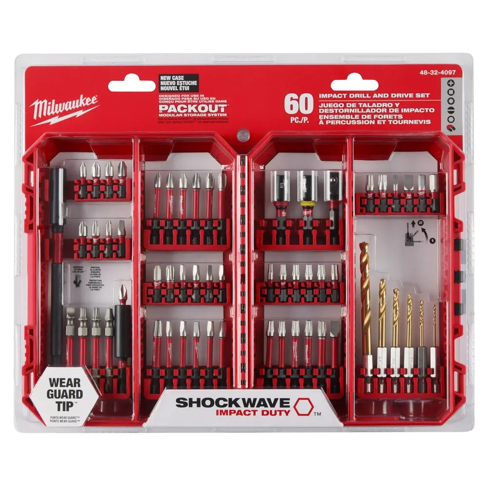 Milwaukee 48-32-4097 - SHOCKWAVE Impact Duty™ Drill & Drive Set - 60PC - Wise Line Tools