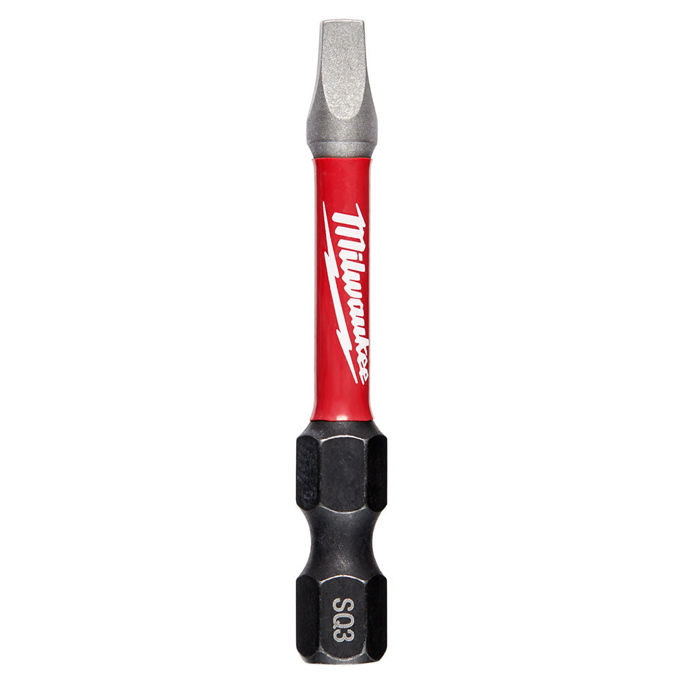 Milwaukee 48-32-4773 - SHOCKWAVE™ 2”Impact Square Recess #3 Power Bits - Wise Line Tools