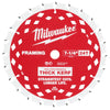 Lames de scie circulaire à charpente Milwaukee 48-41-0740 - 7-1/4" 24 dents à trait épais, lot de 10