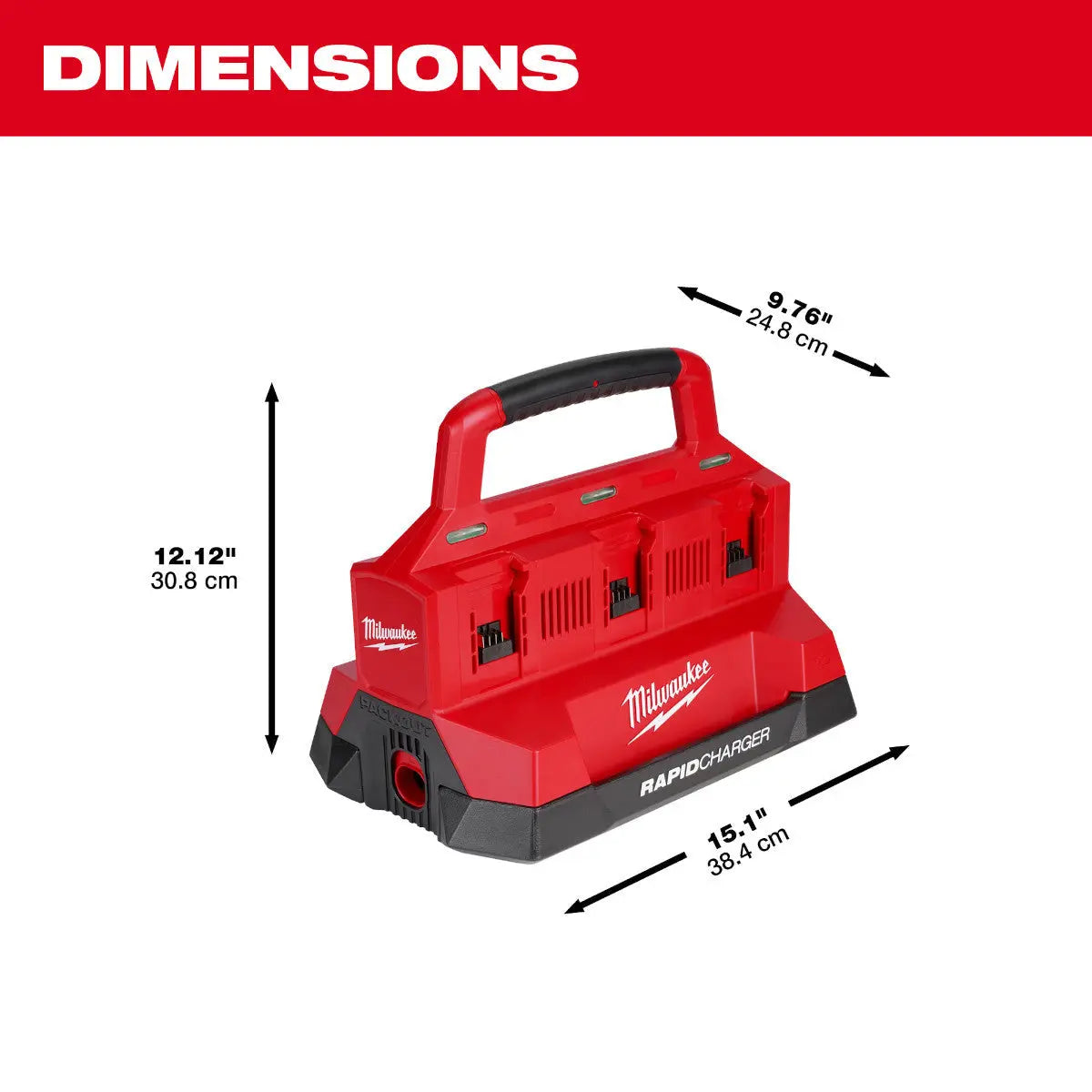 Milwaukee 48-59-1809 - M18™ PACKOUT™ Six Bay Rapid Charger - Wise Line Tools