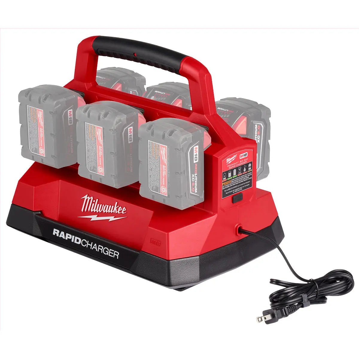Milwaukee 48-59-1809 - M18™ PACKOUT™ Six Bay Rapid Charger - Wise Line Tools