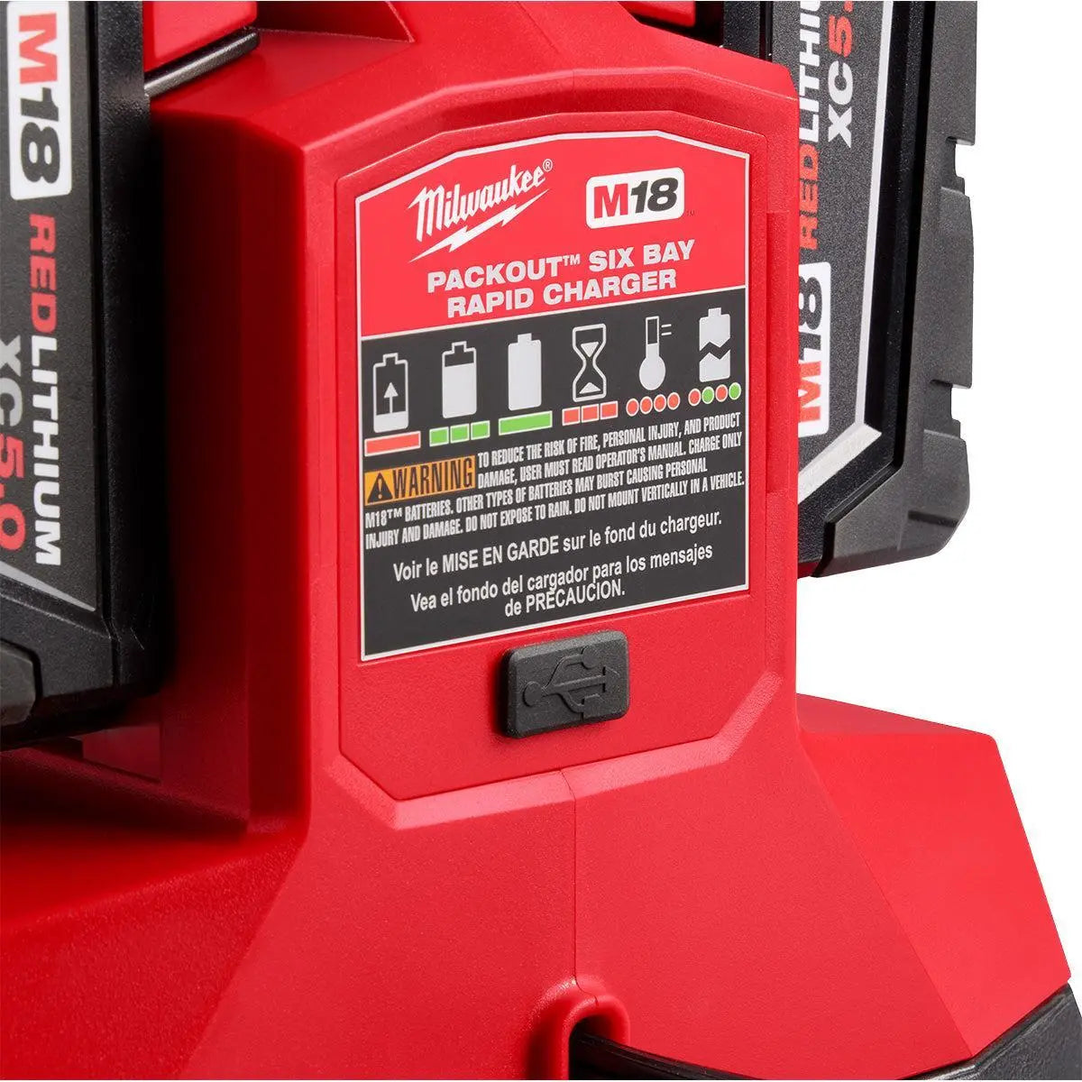 Milwaukee 48-59-1809 - M18™ PACKOUT™ Six Bay Rapid Charger - Wise Line Tools