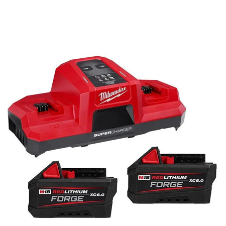 Milwaukee 48-59-1866 - Kit de démarrage Super Chargeur M18™ à deux baies avec 2 batteries XC 6.0 FORGE™