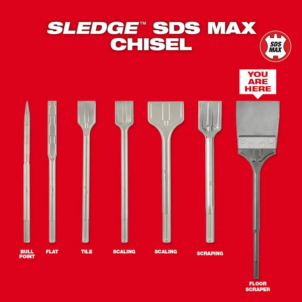 Milwaukee 48-62-4096 - SDS MAX SLEDGE™ Floor Scraper - Wise Line Tools