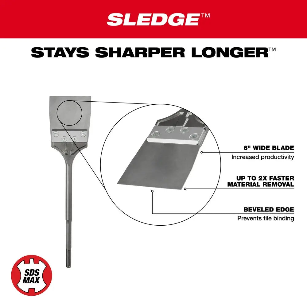 Milwaukee 48-62-4096 - SDS MAX SLEDGE™ Floor Scraper - Wise Line Tools
