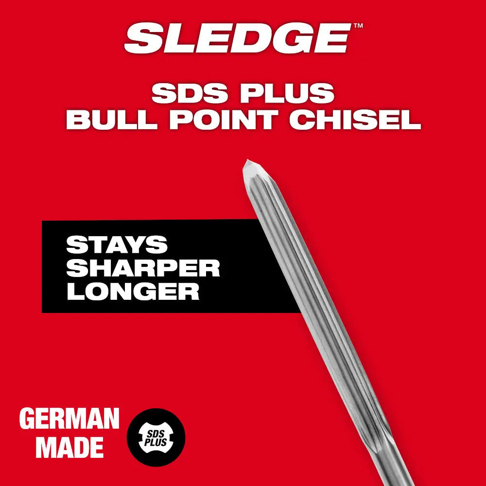 Milwaukee 48-62-6050 - SDS PLUS SLEDGE™ 10" Bull Point Chisel - Wise Line Tools
