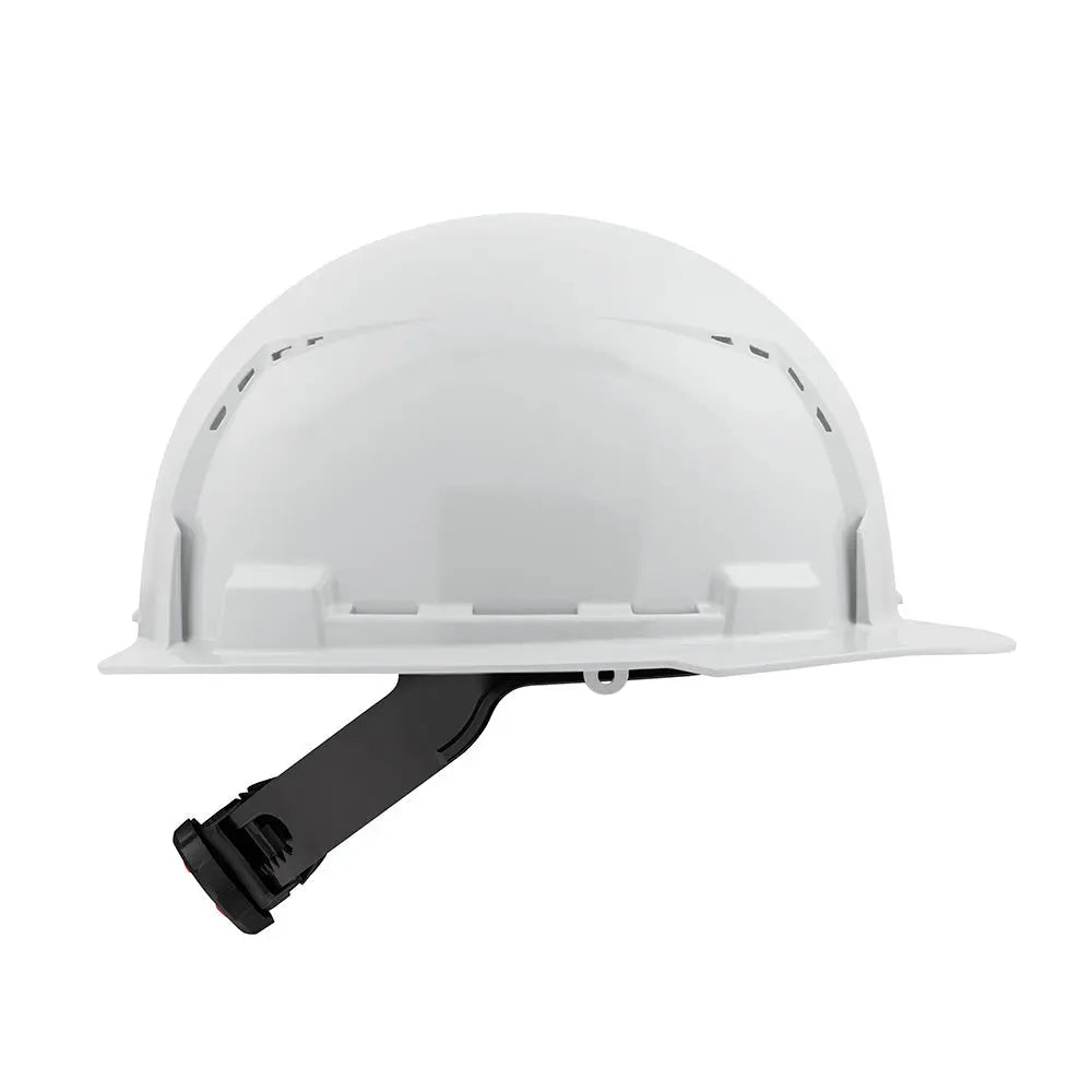 Milwaukee 48-73-1200 - White Front Brim Vented Hard Hat w/4pt Ratcheting Suspension - Type 1, Class C - Wise Line Tools