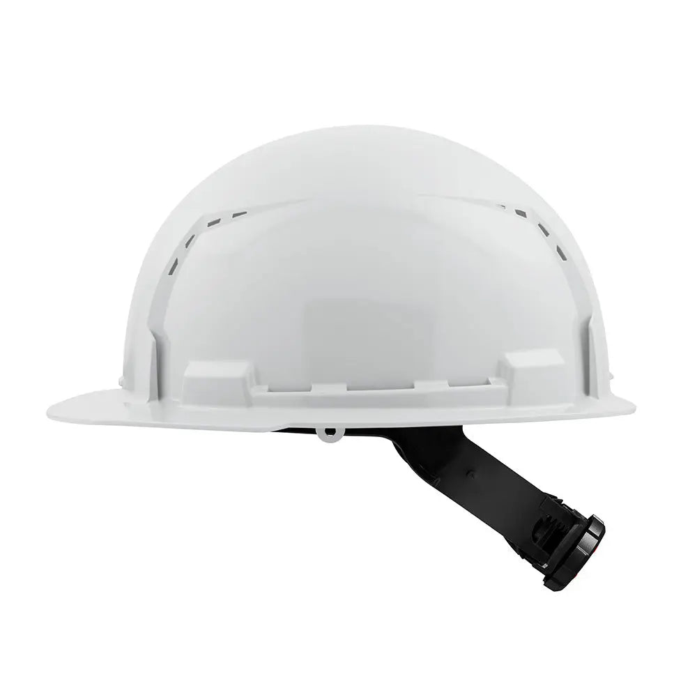 Milwaukee 48-73-1200 - White Front Brim Vented Hard Hat w/4pt Ratcheting Suspension - Type 1, Class C - Wise Line Tools