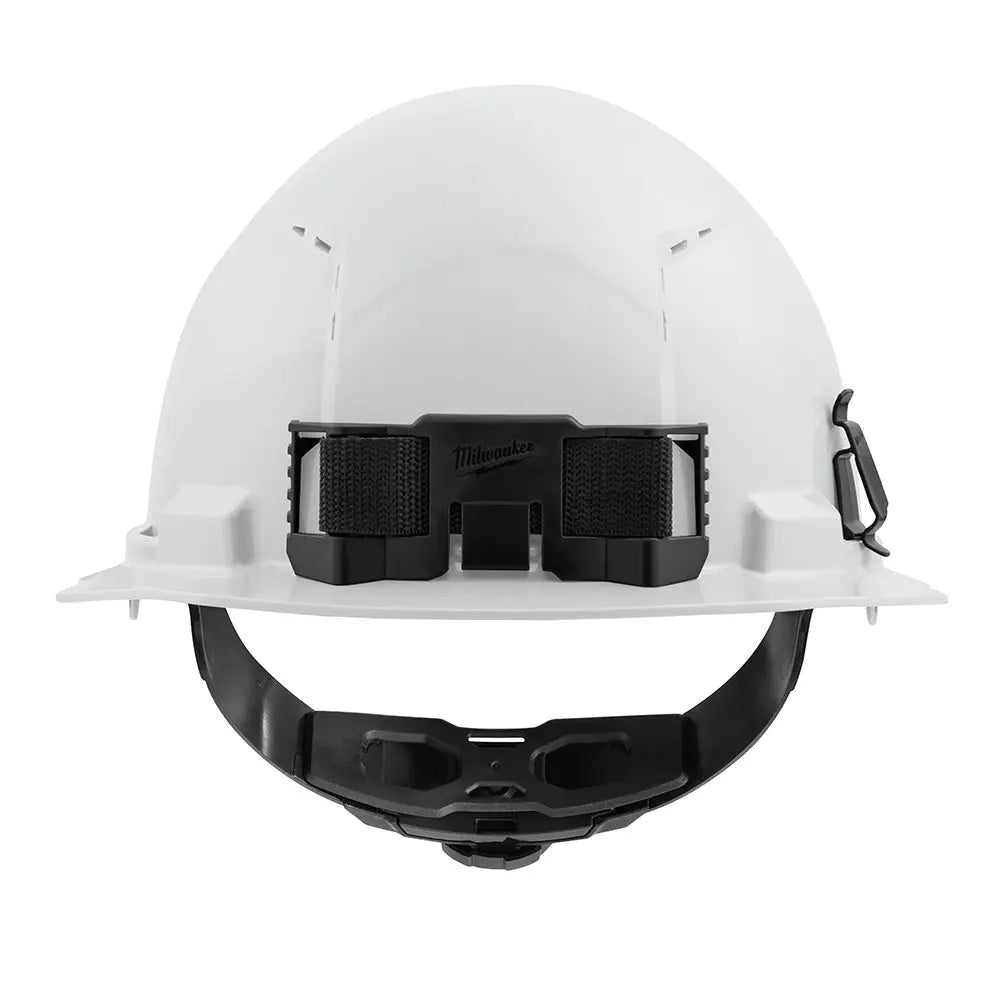 Milwaukee 48-73-1200 - White Front Brim Vented Hard Hat w/4pt Ratcheting Suspension - Type 1, Class C - Wise Line Tools