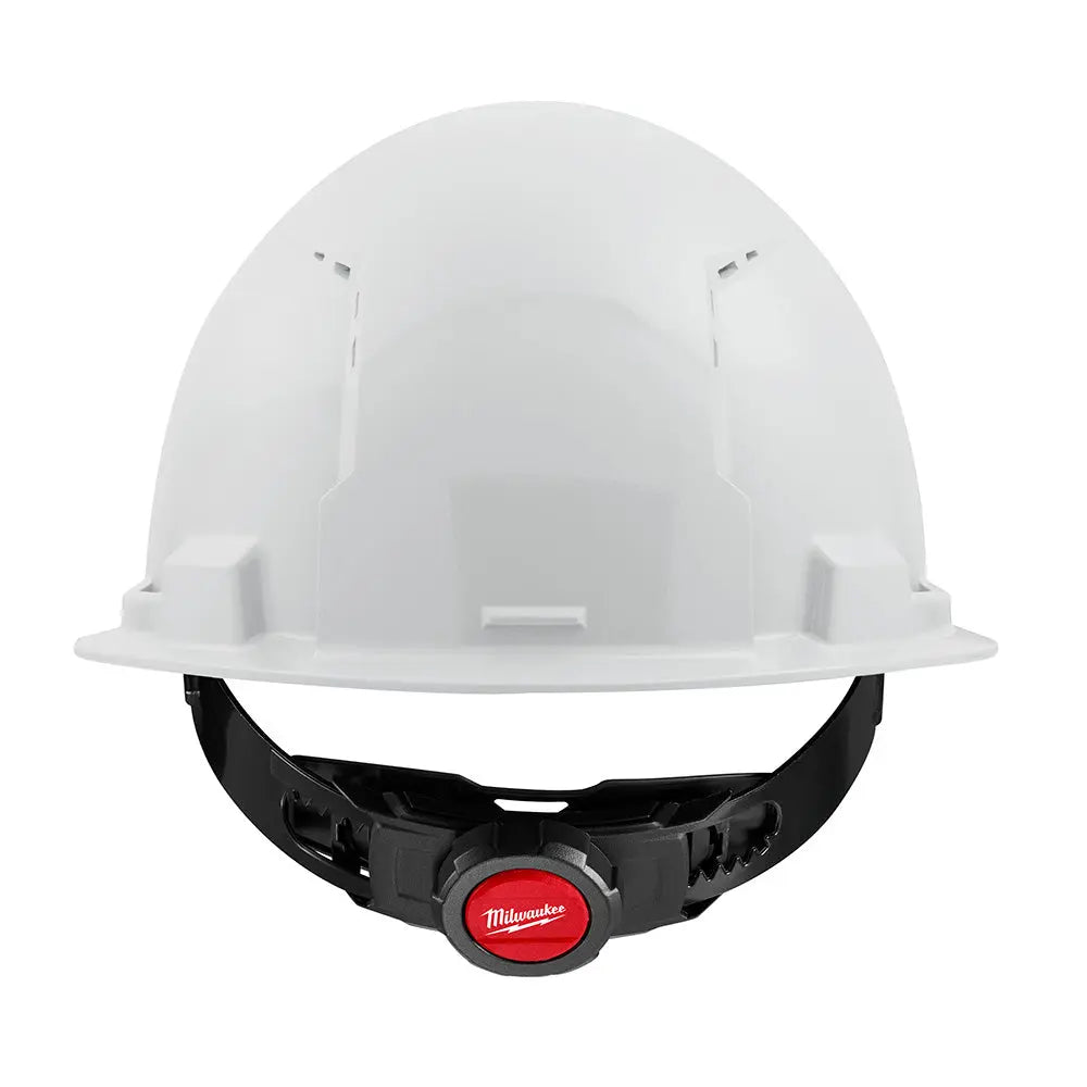 Milwaukee 48-73-1200 - White Front Brim Vented Hard Hat w/4pt Ratcheting Suspension - Type 1, Class C - Wise Line Tools