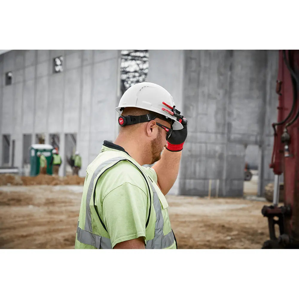 Milwaukee 48-73-1200 - White Front Brim Vented Hard Hat w/4pt Ratcheting Suspension - Type 1, Class C - Wise Line Tools