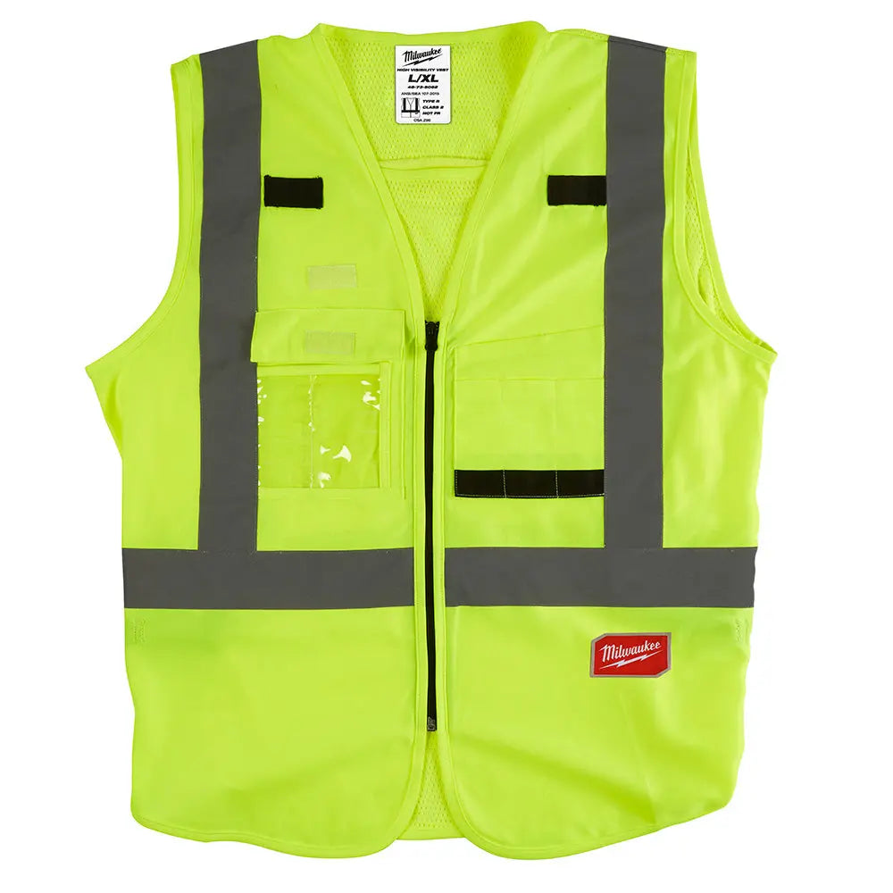 Milwaukee 48-73-5063 - Class 2 High Visibility Yellow Safety Vest - 2XL/3XL (ANSI/CSA) - Wise Line Tools