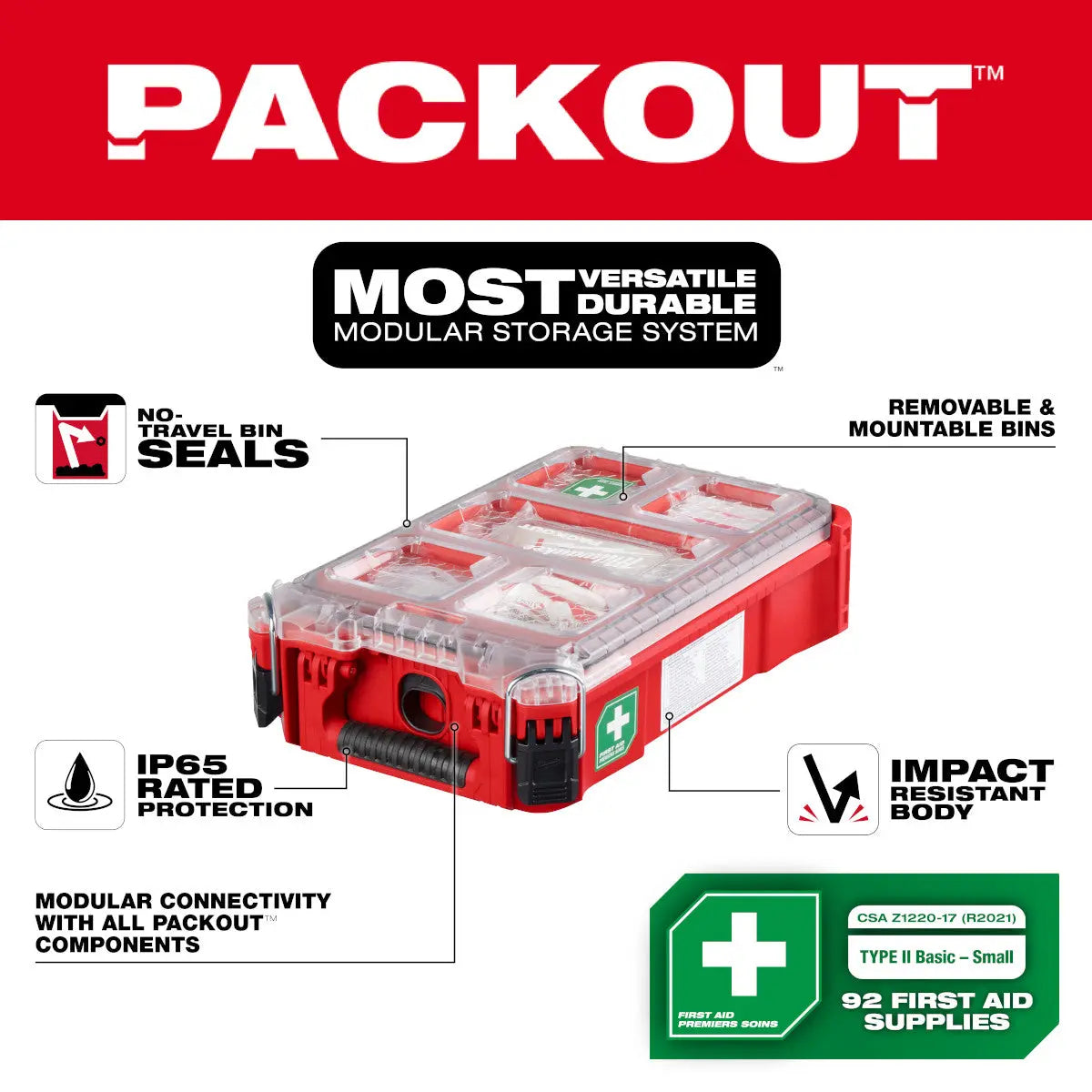Milwaukee 48-73-8435N - PACKOUT™ First Aid Kit TYPE II