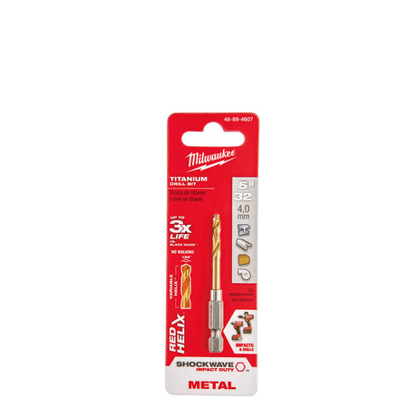 Milwaukee 48-89-4607 - 5/32 in. Titanium SHOCKWAVE™ Drill Bit - Wise Line Tools