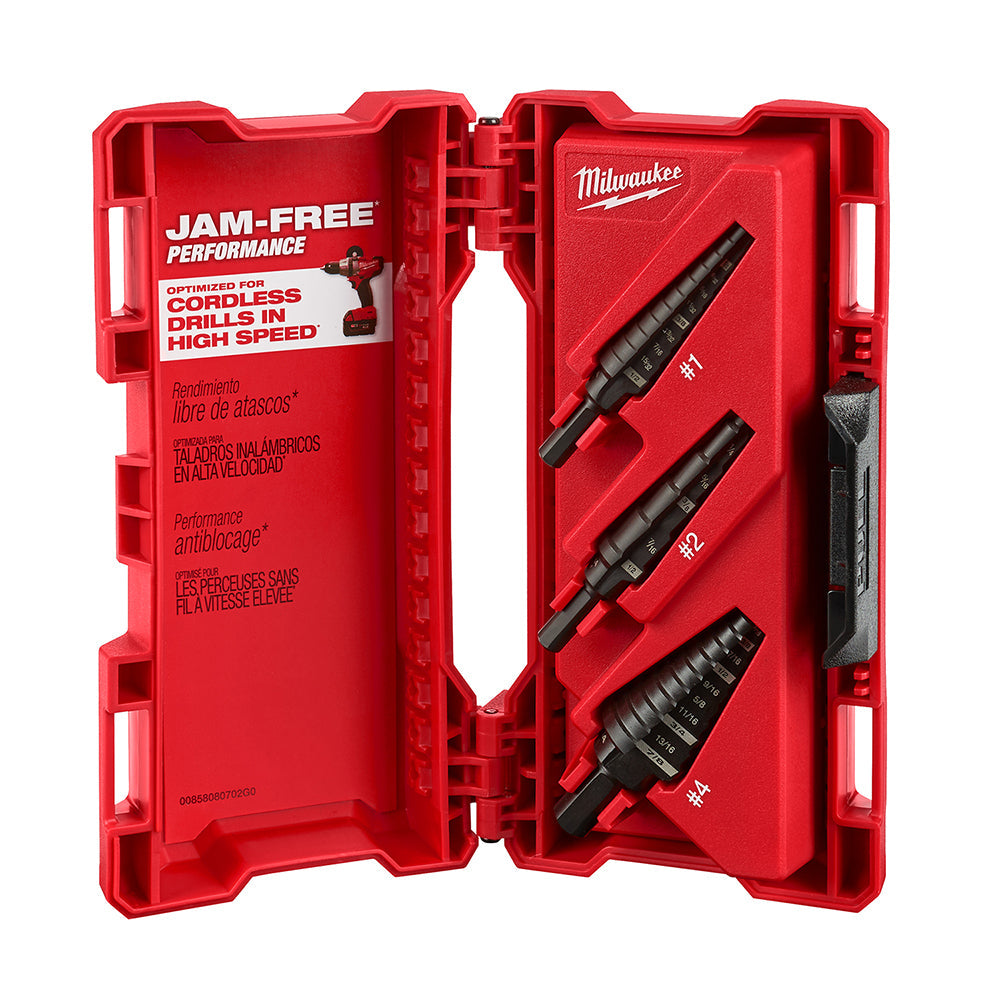 Milwaukee 48-89-9221 - 3-Piece Step Drill Bit Set - Wise Line Tools