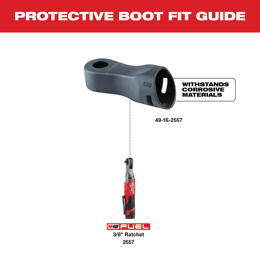 Milwaukee 49-16-2557 - M12 FUEL™ 3/8 in. Ratchet Protective Boot MILWAUKEE