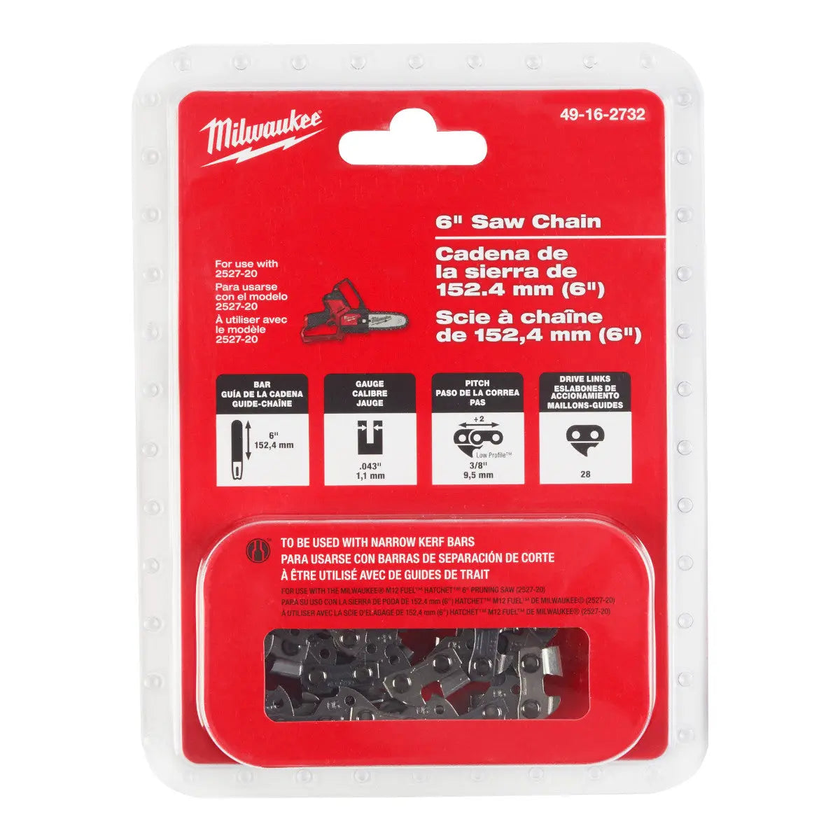 Milwaukee 49-16-2732 - 6 in. Saw Chain - Wise Line Tools