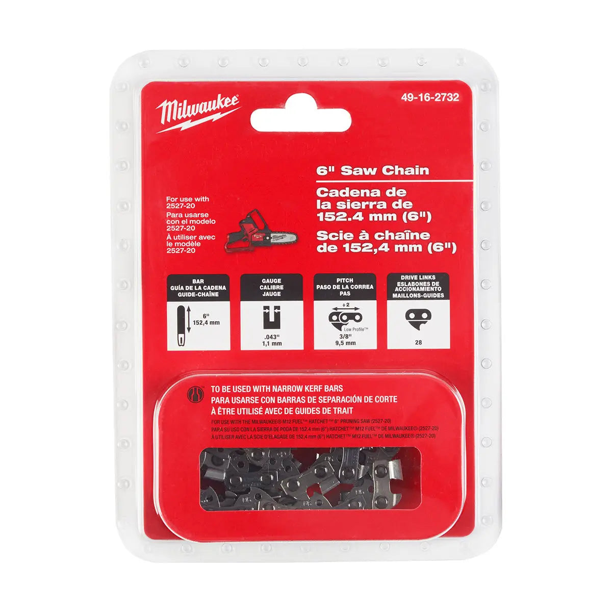 Milwaukee 49-16-2732 - 6 in. Saw Chain - Wise Line Tools