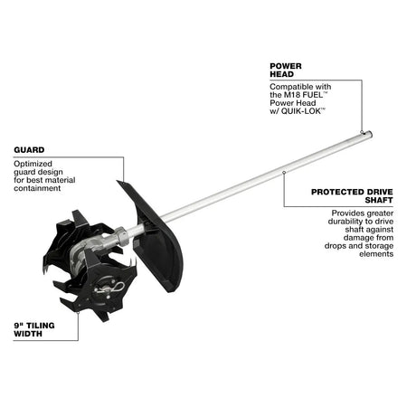 Milwaukee 49-16-2739 - M18 FUEL™ QUIK-LOK™ Cultivator Attachment - Wise Line Tools