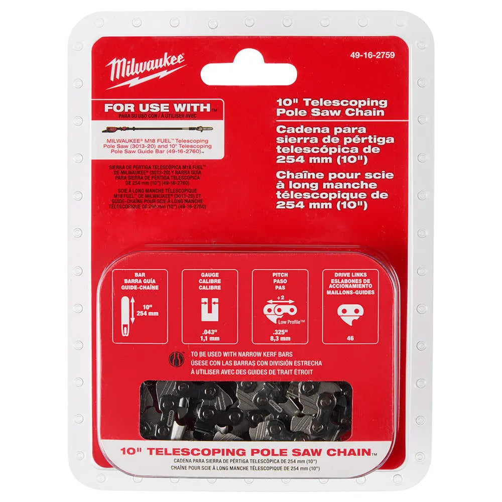Milwaukee 49-16-2759 - 10" Telescoping Pole Saw Chain - Wise Line Tools
