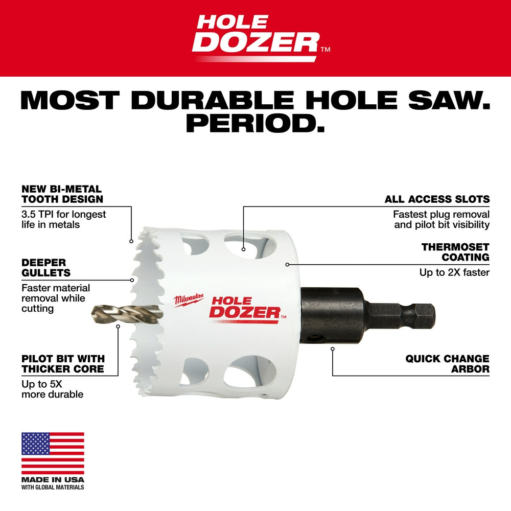 Milwaukee 49-22-4006 - HOLE DOZER™ General-Purpose Hole Saw Kit - 9PC - Wise Line Tools