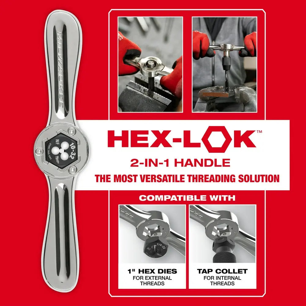 Milwaukee 49-22-5603 - 38PC Metric Tap & Die PACKOUT™ Set w/ Hex-LOK™ 2-in-1 Handle - Wise Line Tools