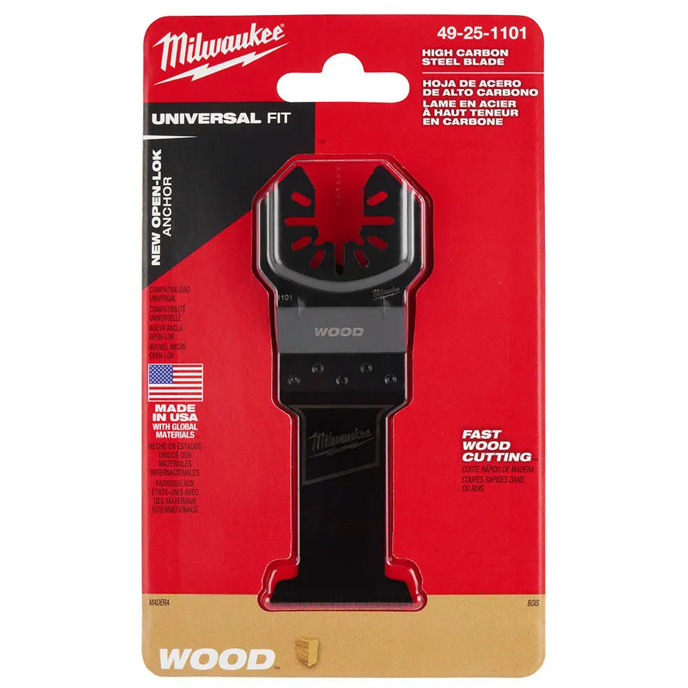Milwaukee 49-25-1101 - OPEN-LOK™ 1-3/8" HCS Wood Multi-Tool Blade - Wise Line Tools