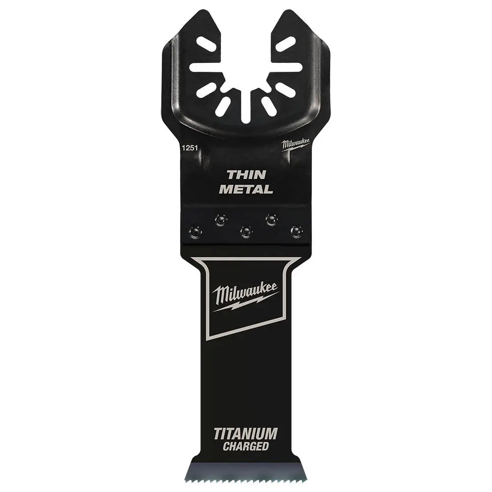 Milwaukee 49-25-1251 - OPEN-LOK™ 1-1/8" TITANIUM CHARGED™ Bi-Metal Thin Metal Multi-Tool Blade - Wise Line Tools