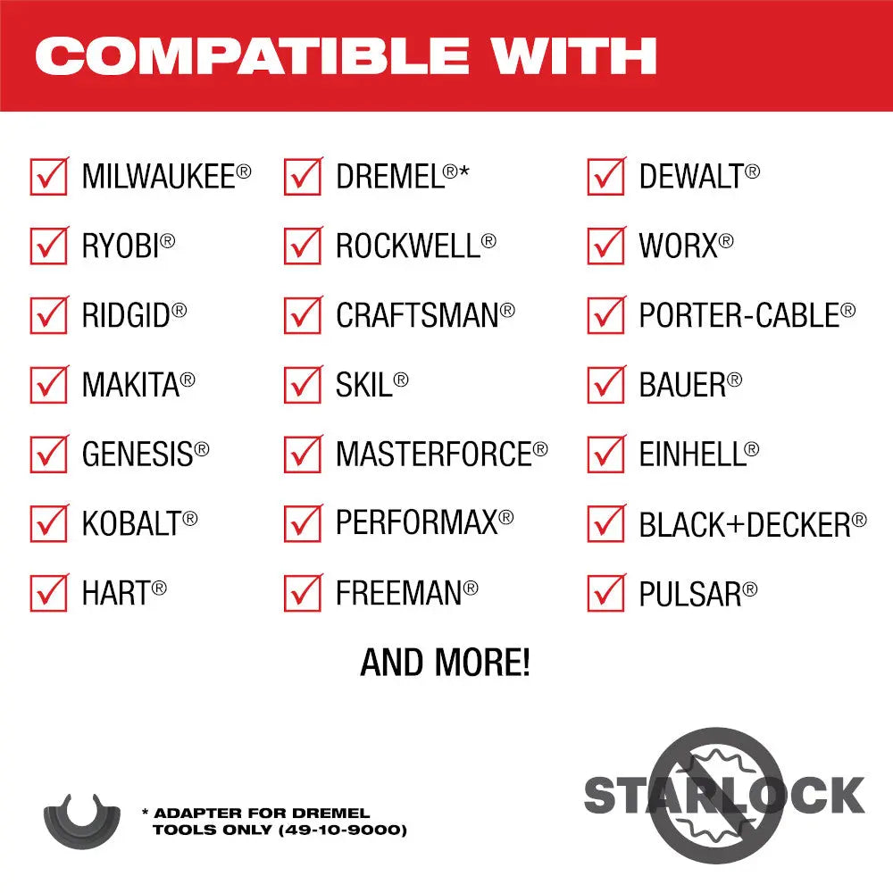 Milwaukee 49-25-1253 - OPEN-LOK™ 1-1/8" TITANIUM CHARGED™ Bi-Metal Thin Metal Multi-Tool Blades 3PK MILWAUKEE