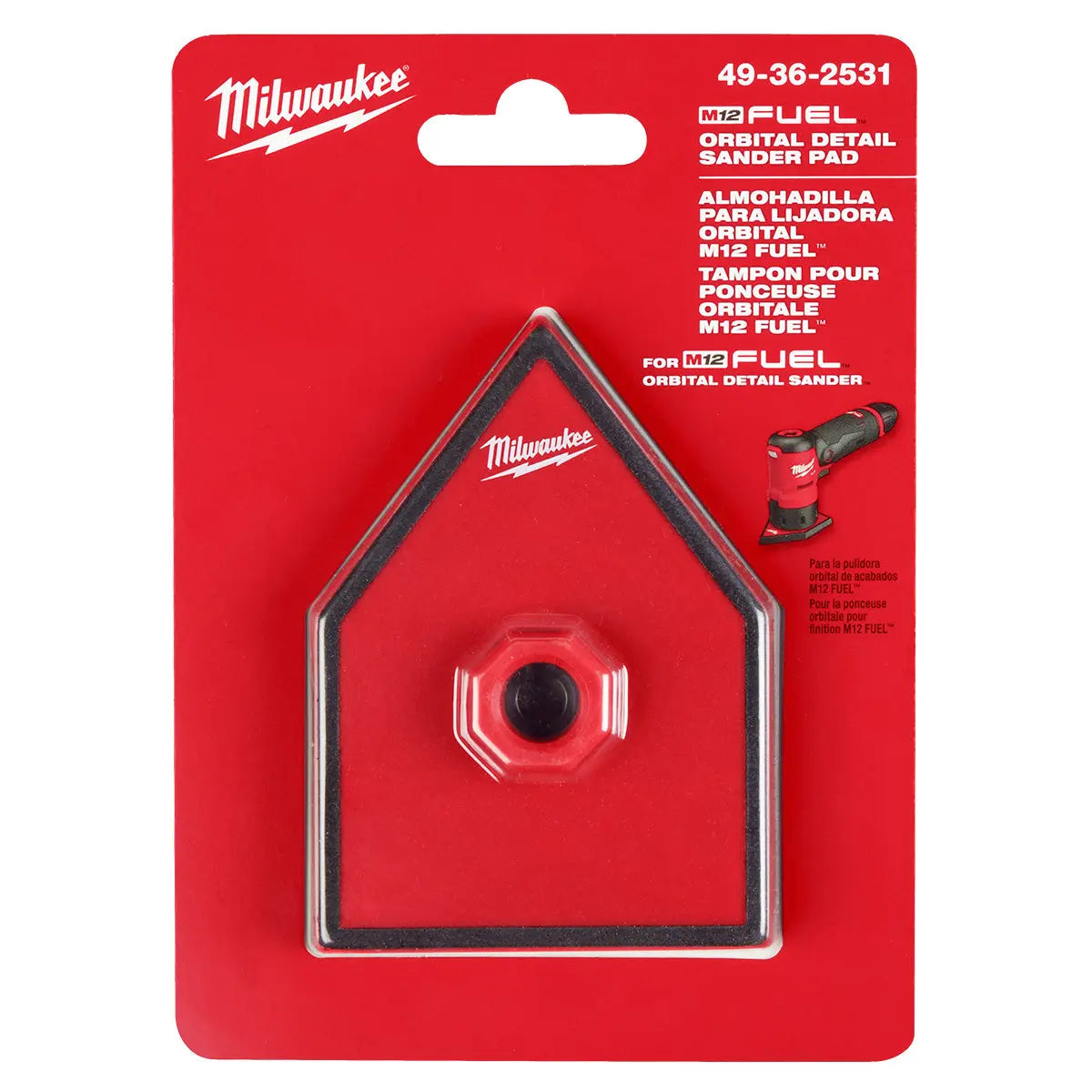 Milwaukee - 49-36-2531 - M12™ Orbital Detail Sander Replacement Pad - Wise Line Tools