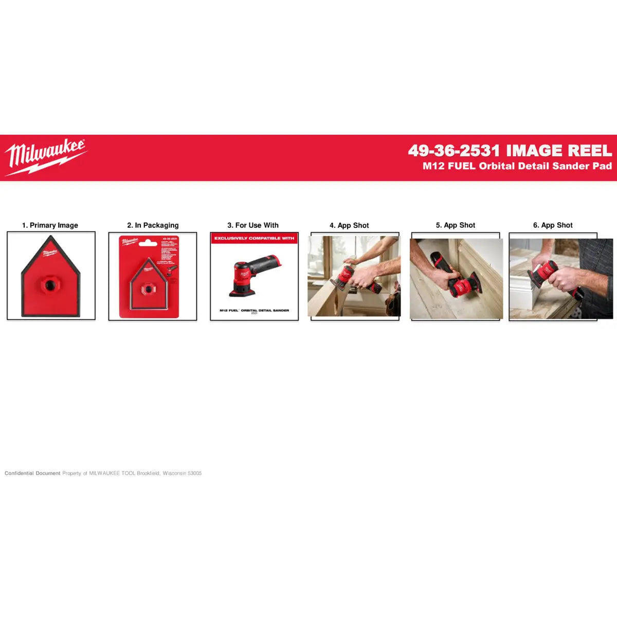 Milwaukee - 49-36-2531 - M12™ Orbital Detail Sander Replacement Pad - Wise Line Tools