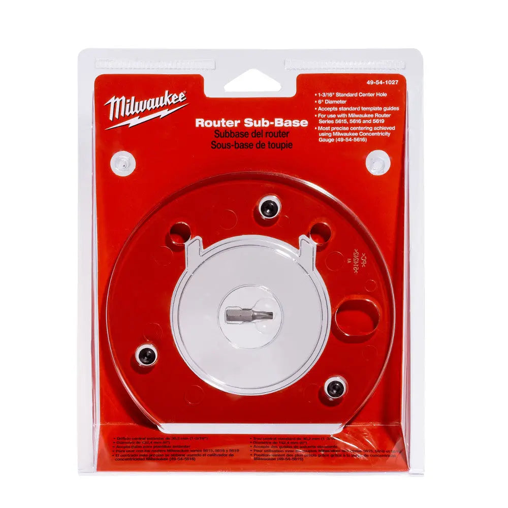 Milwaukee 49-54-1027 - Router Sub-Base Template - Wise Line Tools