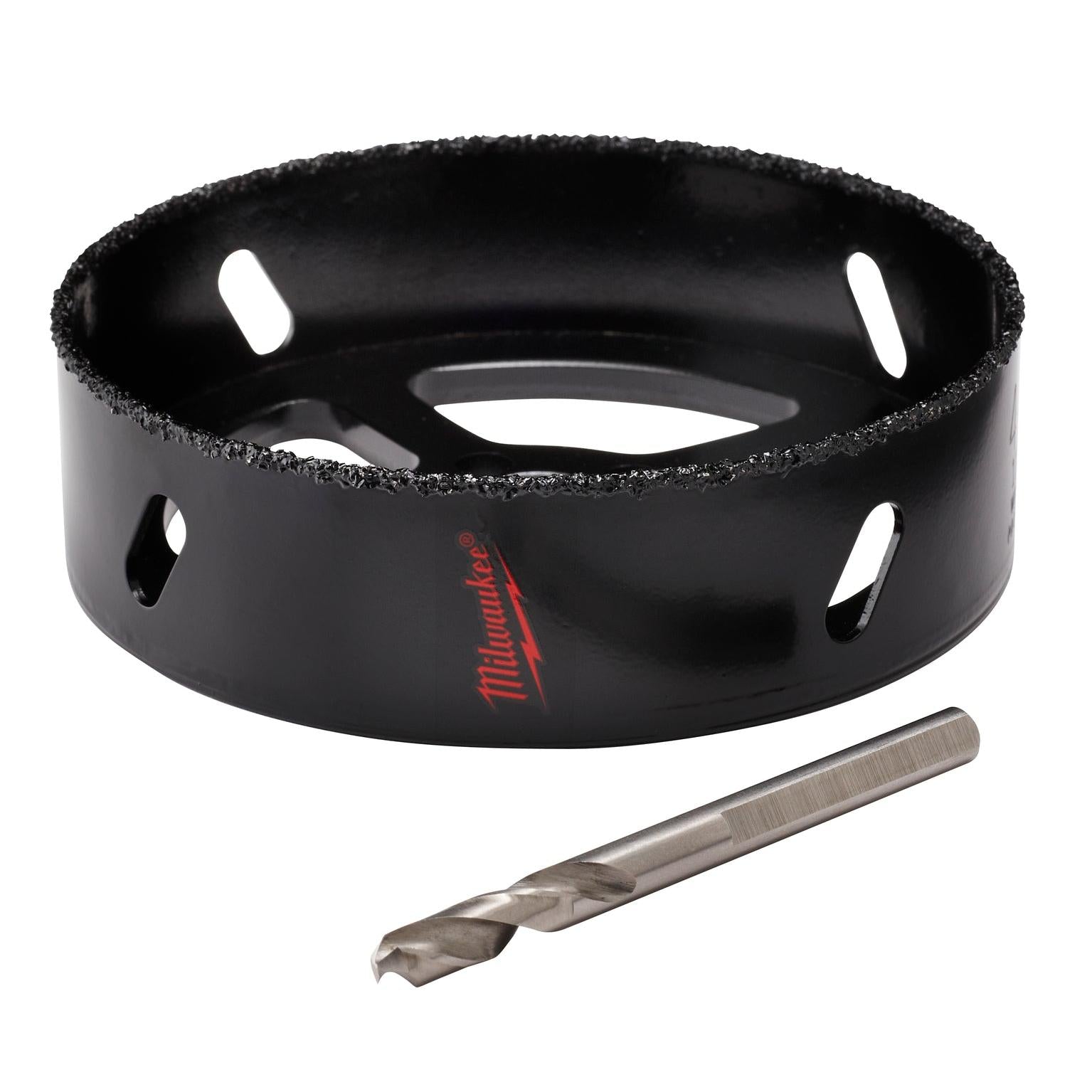 Milwaukee 49-56-0300 - 4-3/8" Recessed Light Carbide Grit Hole Saw with Pilot Bit - Wise Line Tools