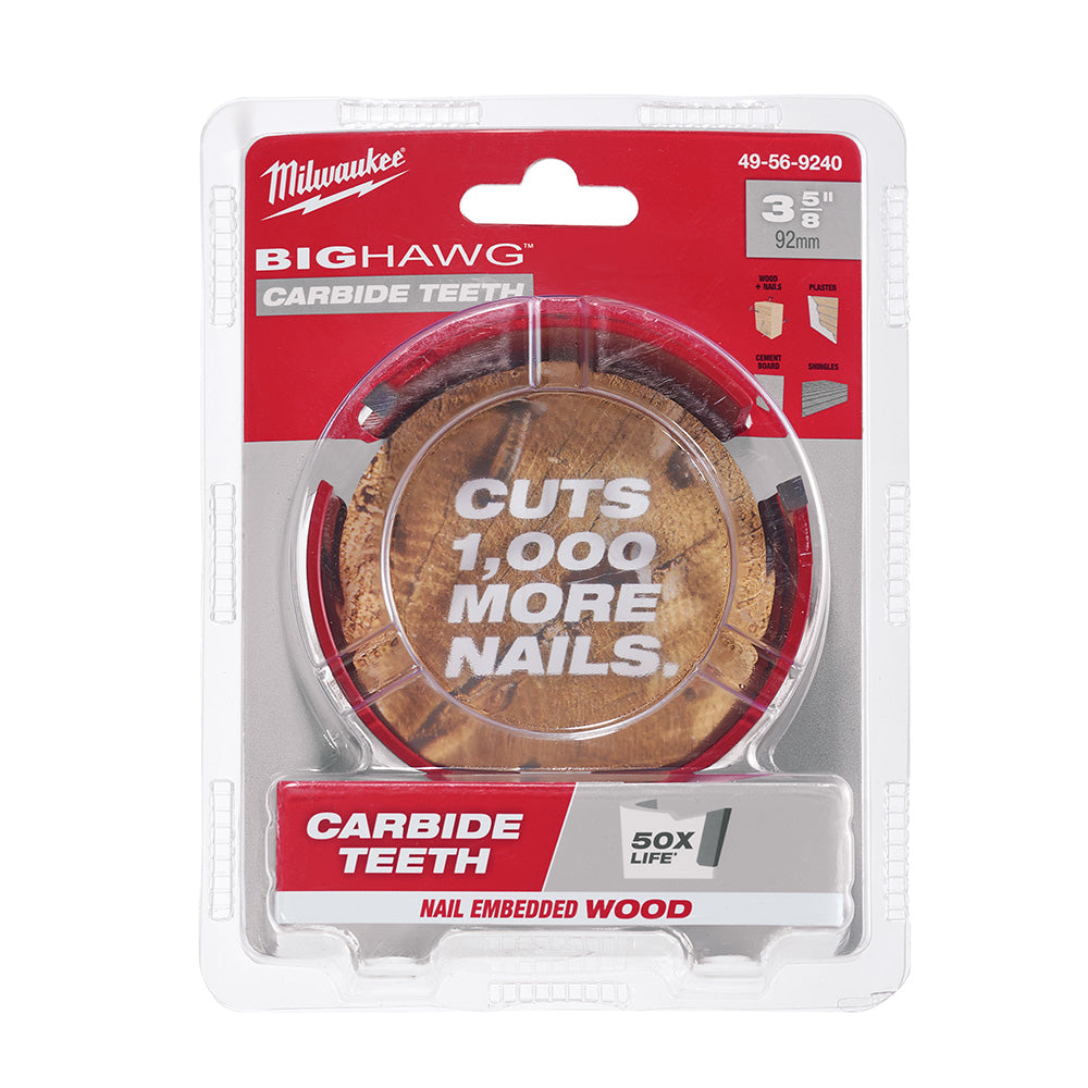 Milwaukee 49-56-9240 - 3-5/8 in. BIG HAWG™ with Carbide Teeth - Wise Line Tools