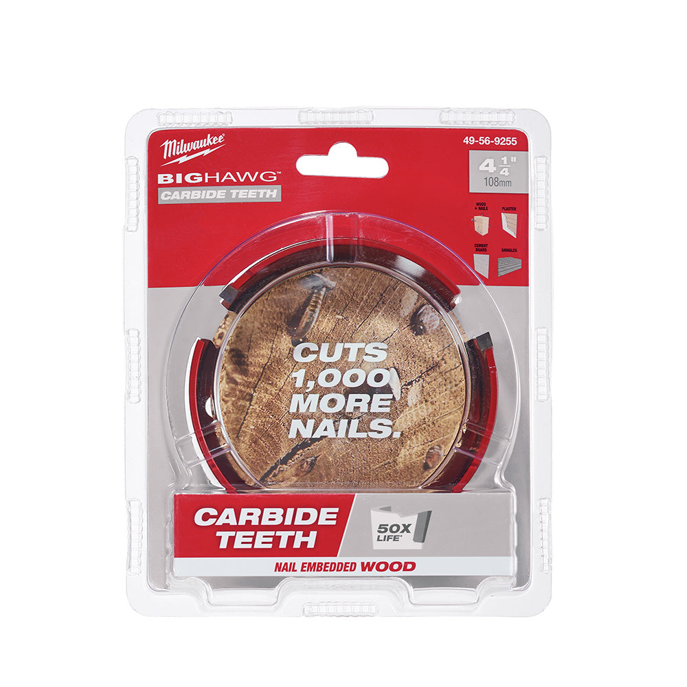Milwaukee 49-56-9255 - 4-1/4 in. BIG HAWG™ with Carbide Teeth - Wise Line Tools