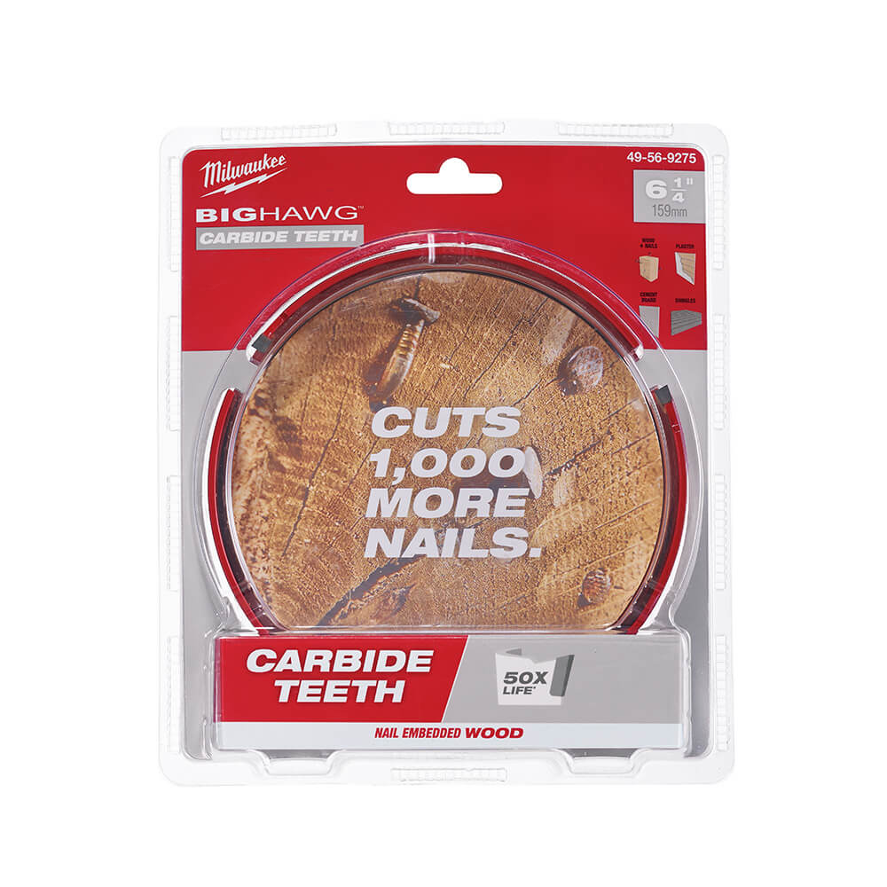 Milwaukee 49-56-9275 - 6-1/4 in. BIG HAWG™ with Carbide Teeth - Wise Line Tools