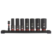 Milwaukee 49-66-7021 - 8PC SHOCKWAVE Impact Duty™ 3/8" Drive Metric Deep 6 Point Socket Set - Wise Line Tools
