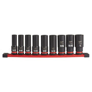 Milwaukee 49-66-7022 - 9PC SHOCKWAVE Impact Duty™ 1/2" Drive SAE Deep 6 Point Socket Set - Wise Line Tools