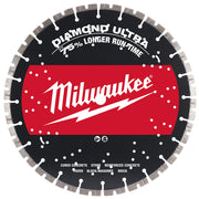 Milwaukee 49-93-7540 - 14 in. Diamond Ultra Segmented Blade - Wise Line Tools