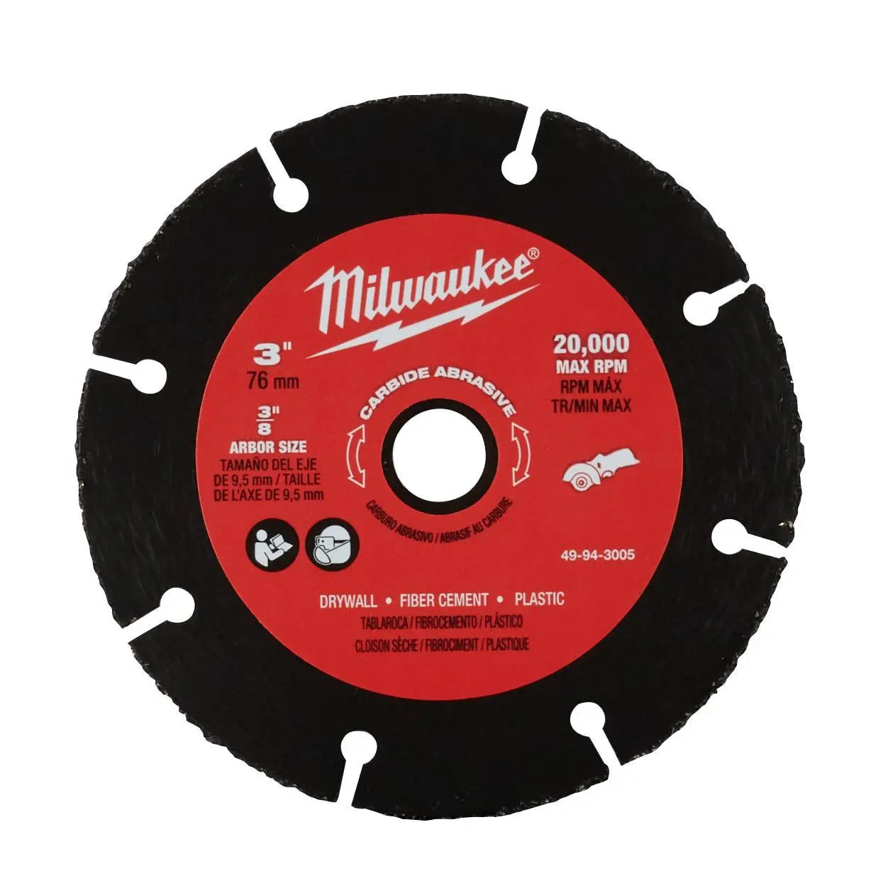 Milwaukee 49-94-3005 - 3 in. Carbide Abrasive Blade - Wise Line Tools