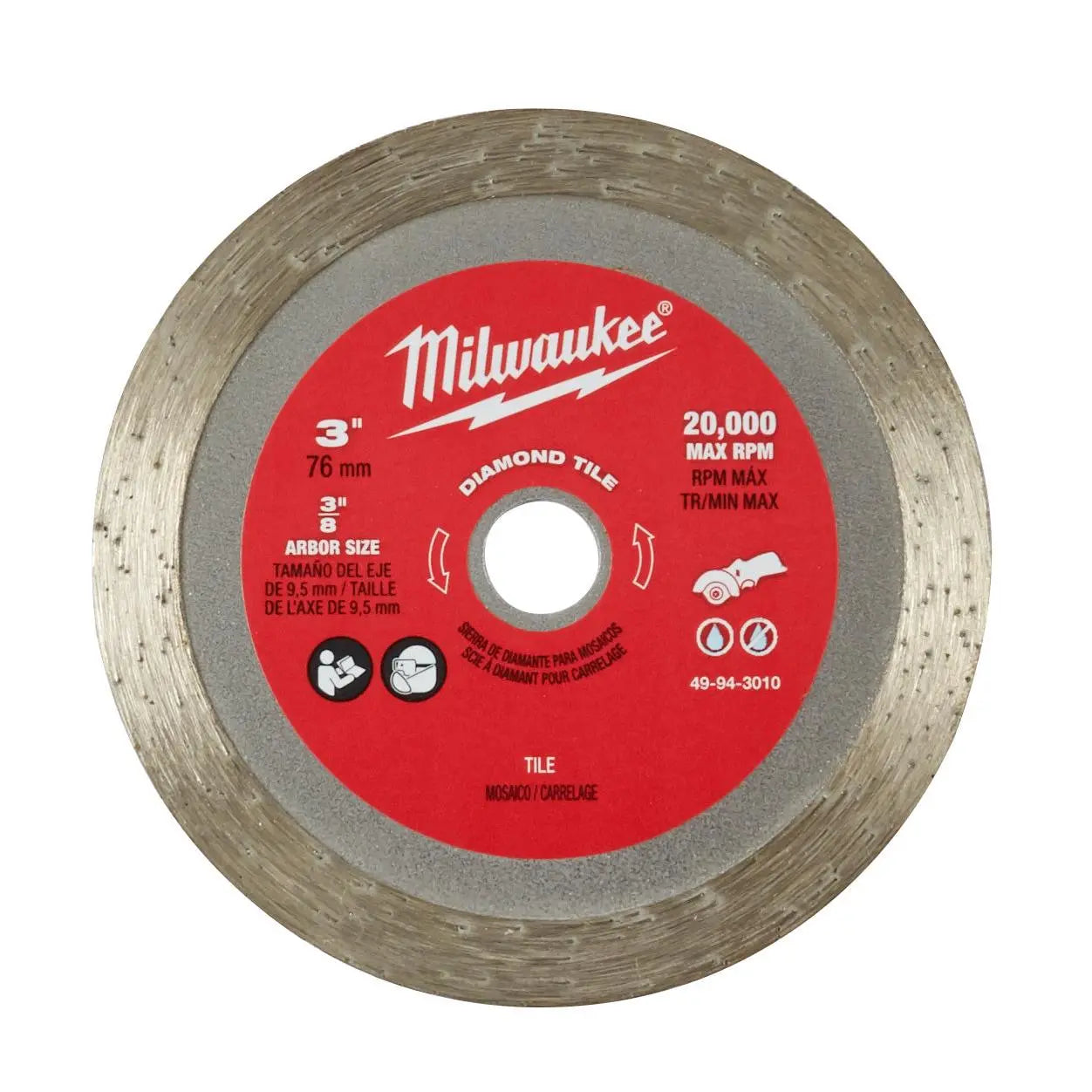 Milwaukee 49-94-3010 - 3 in. Diamond Tile Blade - Wise Line Tools