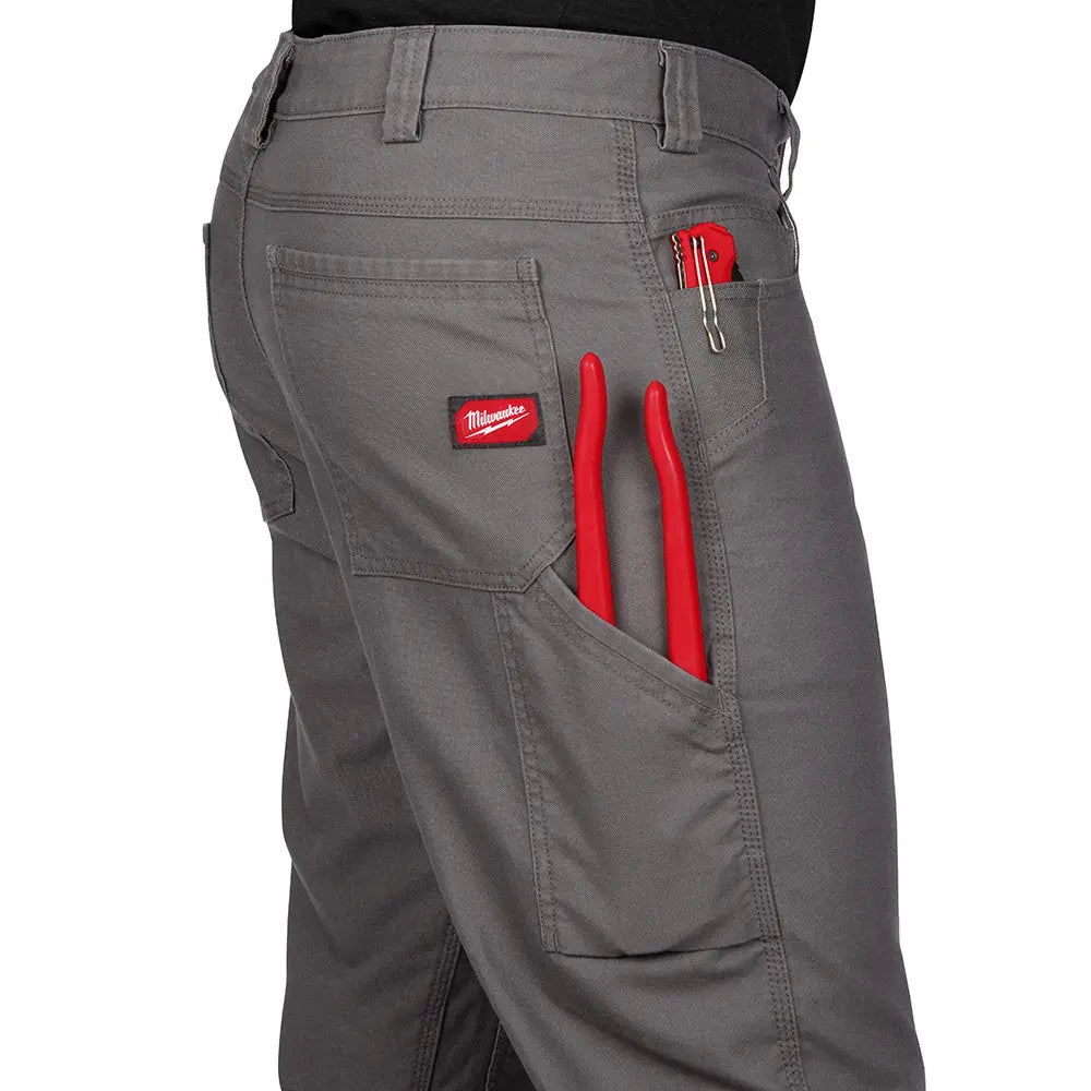Milwaukee 701G-3632 - Heavy Duty Flex Work Pants - Gray 3632 - Wise Line Tools