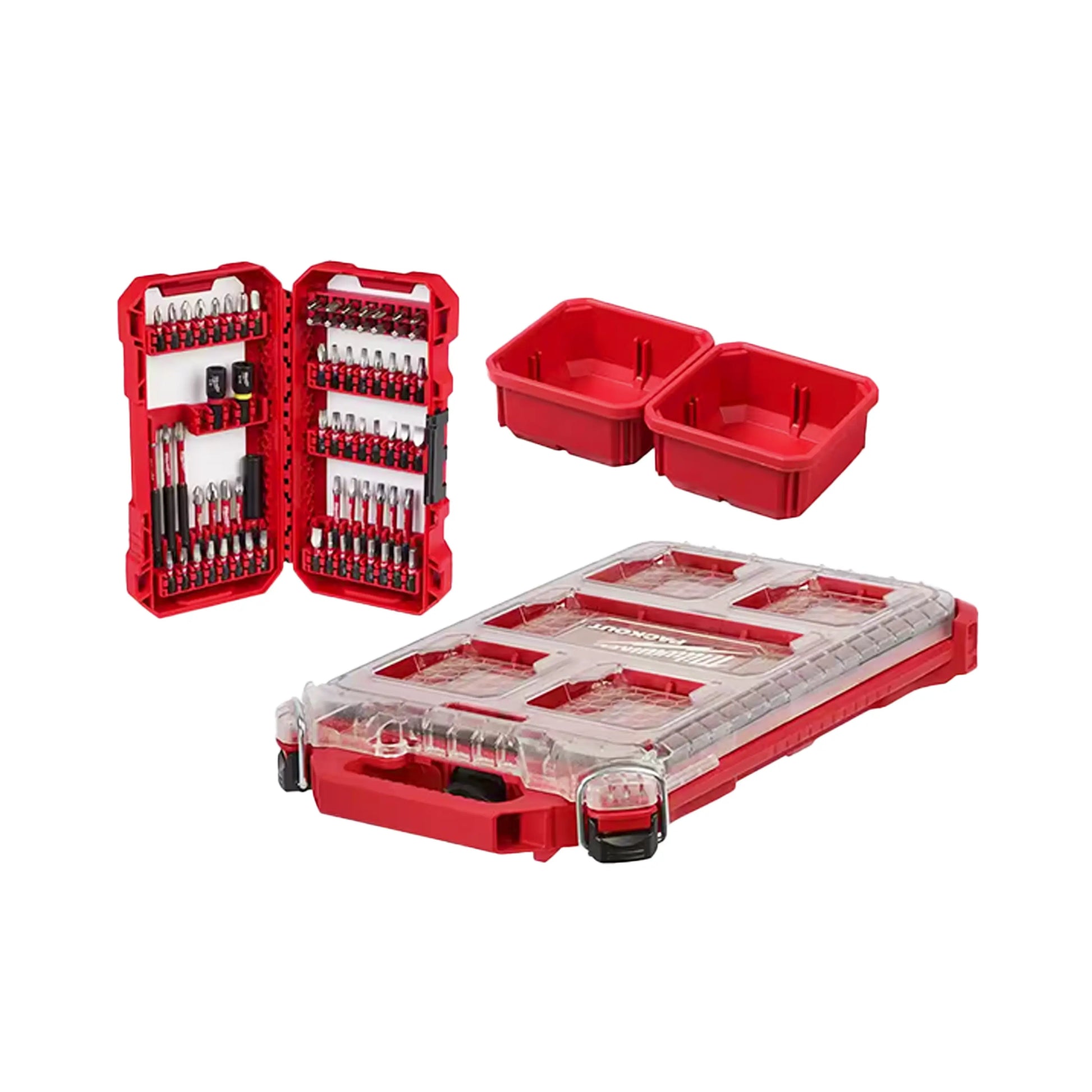 Milwaukee 70pc Shockwave Bit Set in PACKOUT Organizer - 48-32-5151C - Wise Line Tools