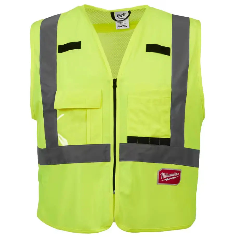 Milwaukee Class 2 High Visibility Yellow Safety Vest MILWAUKEE