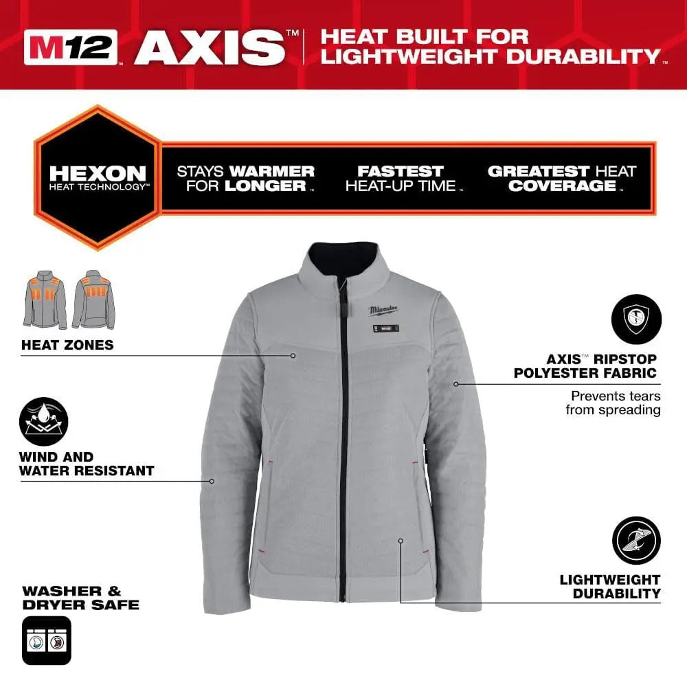 Milwaukee F102B-21S - M12™ Women's Heated AXIS™ Jacket Kit -  Black S - Wise Line Tools